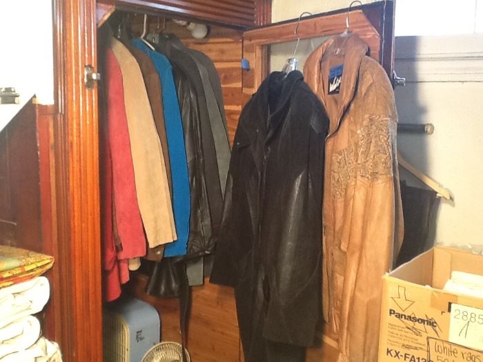 Vintage leather and suede jackets