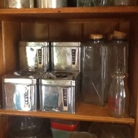 Vintage Lincoln Beautyware canisters
