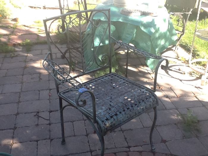 Vintage ornate metal chair