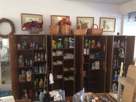 Cleaning Supplies, Chemicals, Storage Cabinets