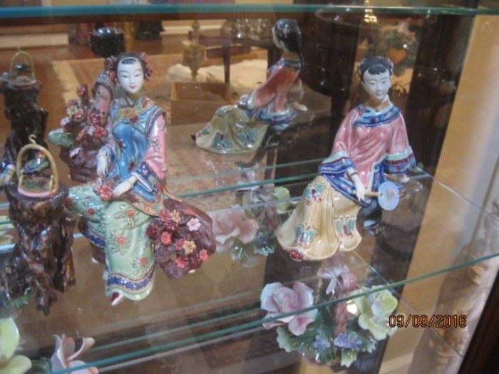 Oriental ceramic figures