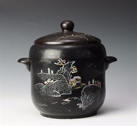 Lot 5 -Mother of Pearl Inlaid Pot, Korean