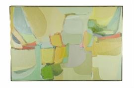 Lot 105 -"Yellow Planes" Abstract Oil on Canvas, Ann Benson