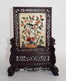 Lot 158 -Table Screen with Semi-Precious Stones