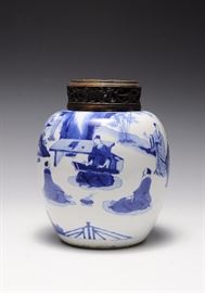 Lot 168 -Blue and White Porcelain Jar, 17th Century