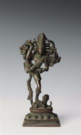 Lot 214 -Bronze Dancing Kali Figurine