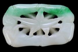 Lot 265 -Jadeite Pendant Carved with Flower, 19th Century