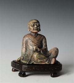 Lot 287 -Seated Soapstone Lohan, 20th Century