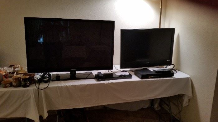 43 inch Samsung and 32 inch Sony