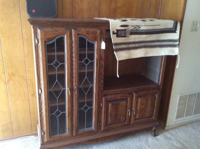 great small tv unit or bar storage                                                        Measures 56" W x 17" D x 55" H