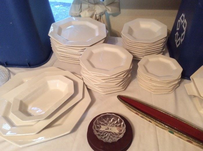 a large set of Independence Ironstone with a lot of extra pieces