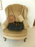 Coach, Ralph Lauren, Queen Anne wingback chair