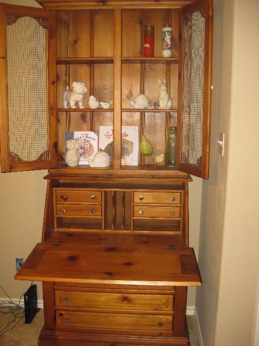 beautiful sold wood secretary desk ( this is upstairs do bring lots of strong help!) We do NOT load furniture!
