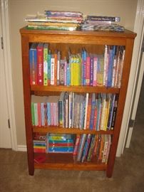wooden book shelves, children's book