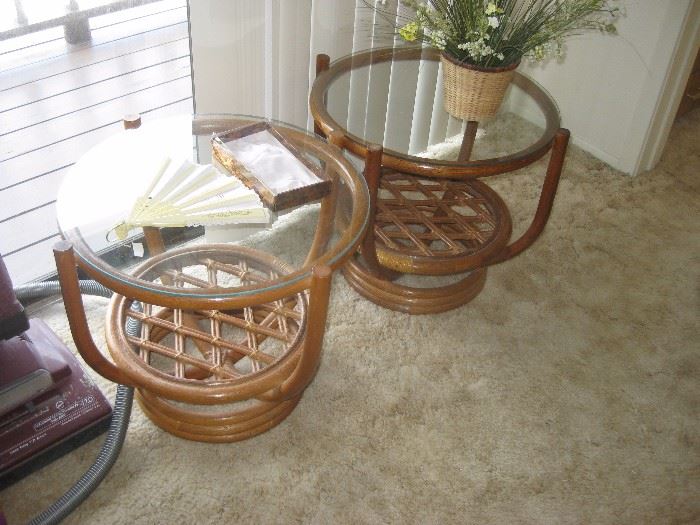 rattan end tables