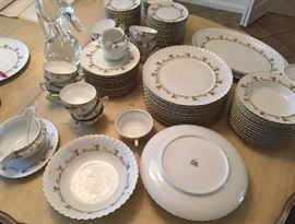 The China Is A Service For 12 5 Pc Pl. Settings w/ Lots Extras - No Ware According To Use