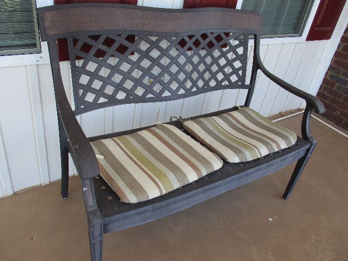 Porch metal seat