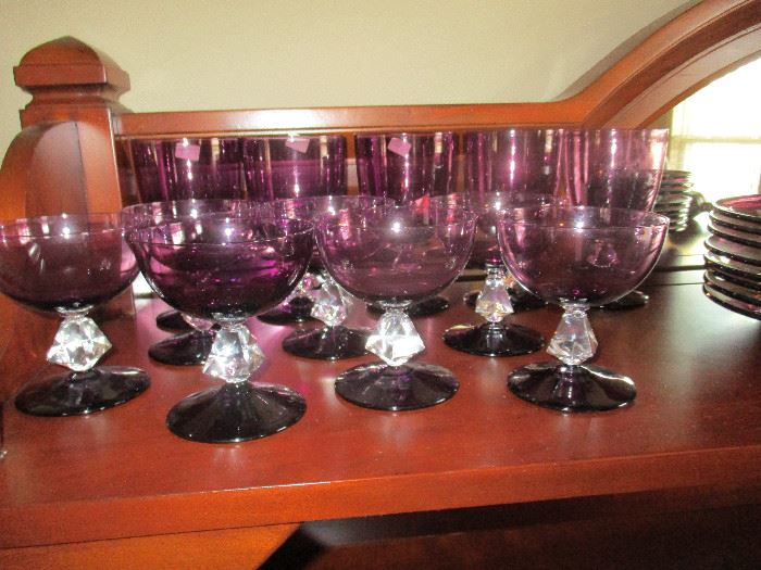 Purple goblets & fruit cups 