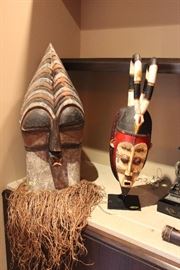(left) Kifwebe mask from the Songye tribe in Congo