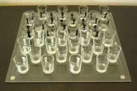 Shot glass chess set