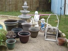 Planters, garden fountains, garden statuary