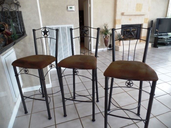 Barstools with leather seats