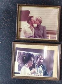 Pictures of Burton and Taylor with family members.