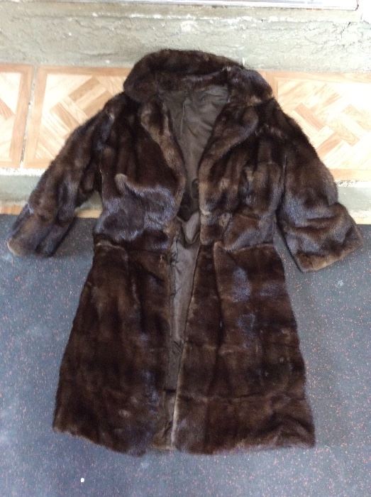 Fur Coat worn by Michelle as E.T. double in the movie “Sweet Bird of Youth”, embroidered on the inside “Michelle”, along with multiple photos of her wearing it w/ Mark Harmon. (1989 TV movie remake of 1962 Paul Newman film).