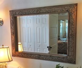 Hard to see in this pic, but this mirror has acorns and oak leaves all around it. Surprisingly, it's a newer one, but looks the part of its early 1900s inspiration.