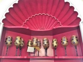 Hand painted Italian goblets