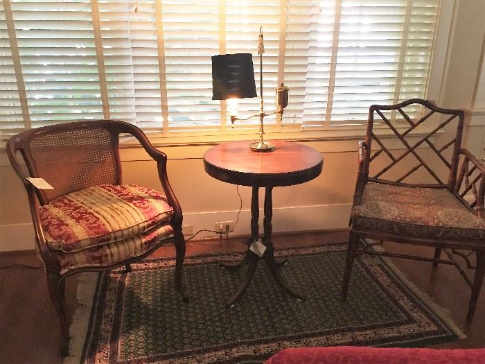 Chippendale chairs and table