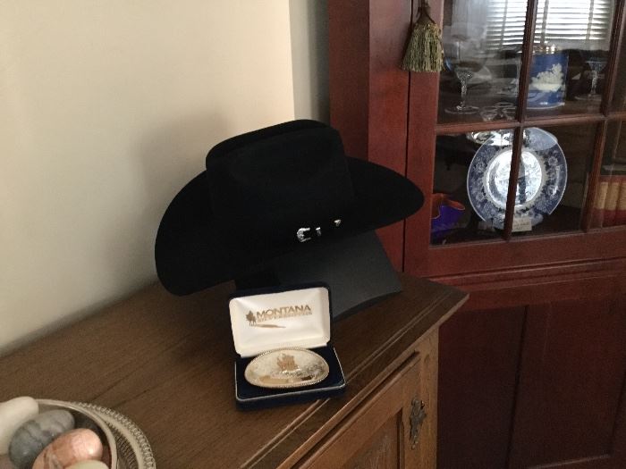 Bailey beaver hat, Fort Worth Texas. Developed for Clint Black's "Black on Black" concert series. Excellent unused condition  with original box. 5X beaver. Hat size 7 3/8
