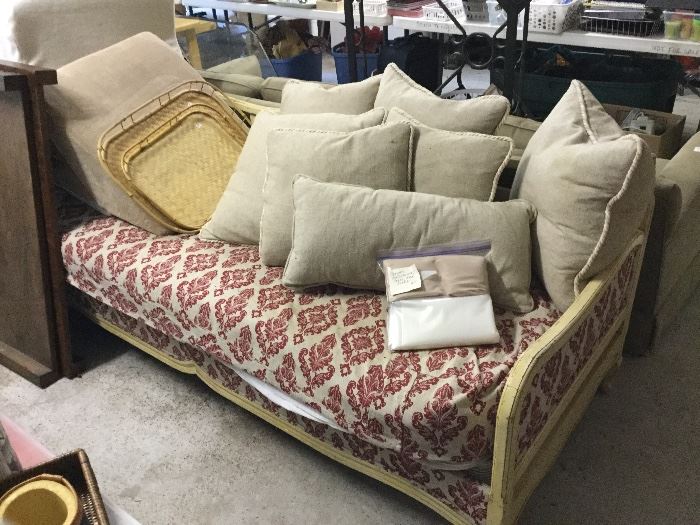 Daybed in garage. Great shape, custom upholstery.