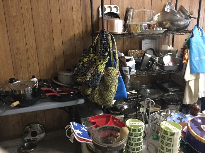 Cookware, purses, tons of stuff in garage