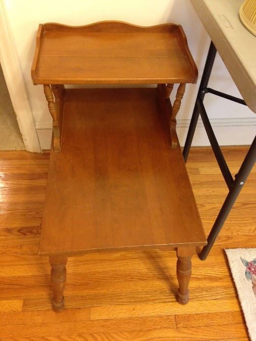 Vintage Maple Step End Table