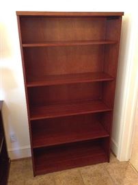 Dark Wood Five-Shelf Bookcase