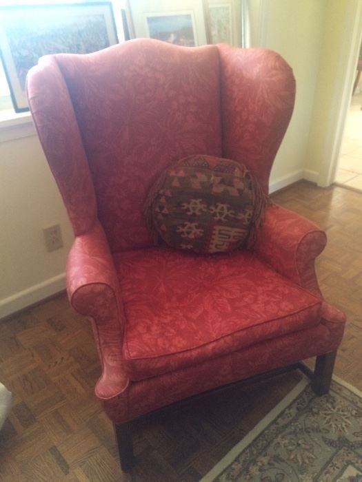 We always expect a wing back chair in any estate sale but this one is large and in charge!   Living room quality… No doubt! 