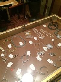 Tasteful Sterling Pieces, plus Costume Jewelry.