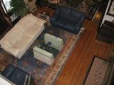 love seat, chair and rug only