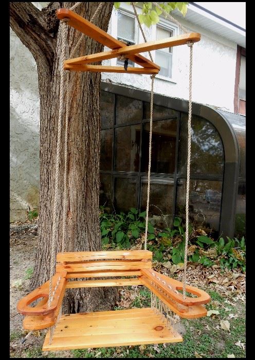  Adult size outdoor wooden swing