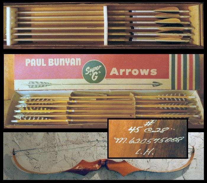  Arrows by Paul Bunyan and others plus Bows
