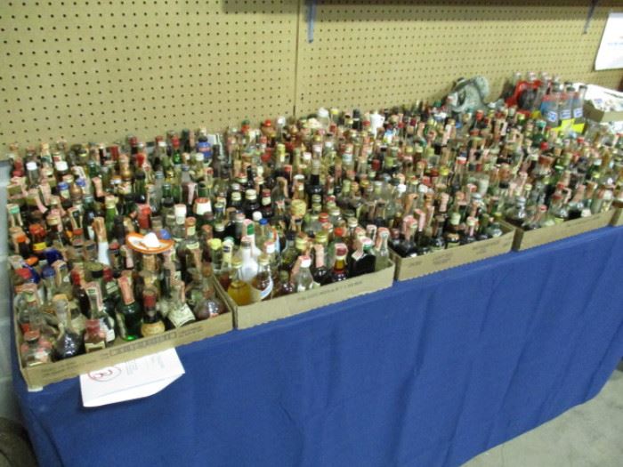 Sealed mini liquor bottles