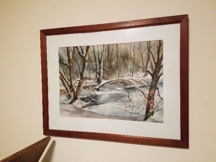 Winter scene, signed painting