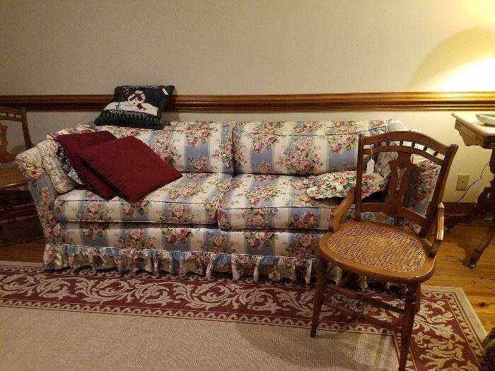 Sofa, antique chair