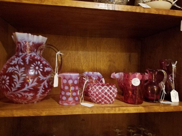 antique pink glassware