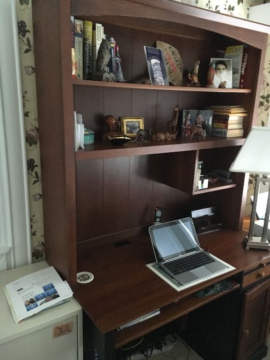 book shelf desk combo