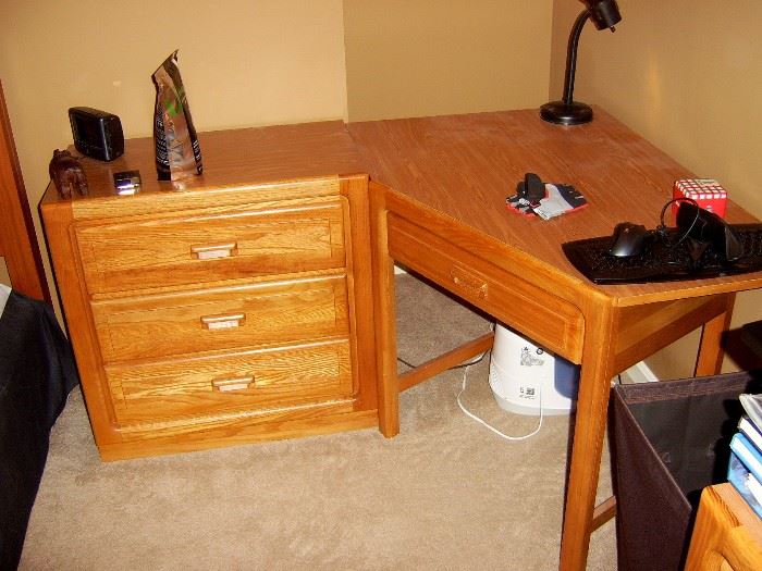 One of two Stanley corner desks.