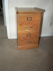 Oak file cabinet.