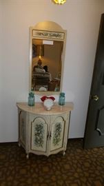 Painting Entry Cabinet With Matching Mirror