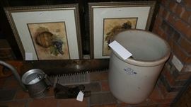 8 Gallon Crock With Cobalt